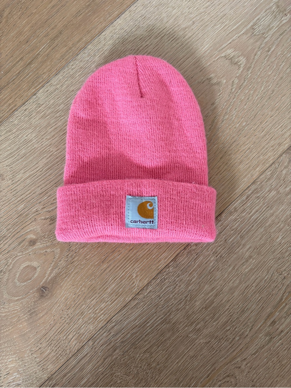 Carhartt Kids Bright Pink Cuffed Beanie with Logo Patch